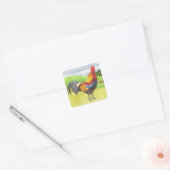 Rooster Quadratischer Aufkleber (Umschlag)