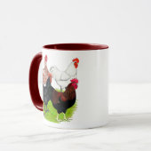 Rooster-Quartett für Heavy Rasse Tasse (Vorderseite Links)