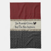 "Rooster Quote" KITCHEN TOWEL Handtuch (Vertikal)