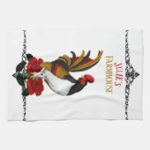 Rooster Red Black Gold Geschirrtuch (Horizontal)