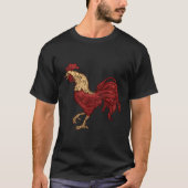 Rooster Red Fighting Chicken T-Shirt (Vorderseite)