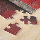 Rooster Red Wood Barwall Puzzle (Seite)