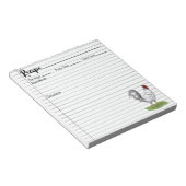 Rooster-Rezept Notepad Notizblock (angewinkelt)