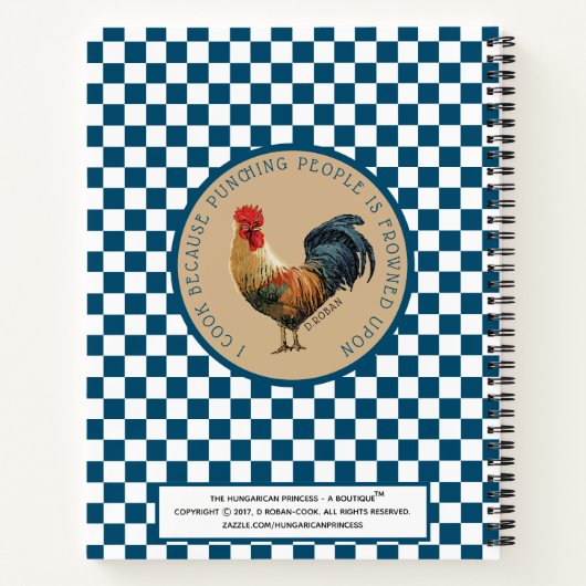 Rooster-Rezept Notizblock (Rückseite)