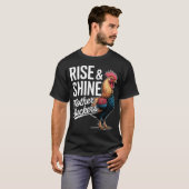 Rooster "Rise And Shine Mothercluckers" Funny Farm T-Shirt (Vorne ganz)