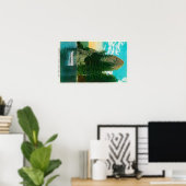 Rooster Rock on Columbia River Poster (Heimbüro)