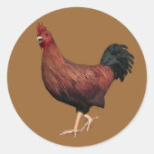 Rooster Runder Aufkleber (Vorderseite)