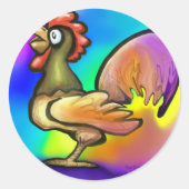 Rooster Runder Aufkleber (Vorderseite)
