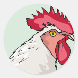Rooster Runder Aufkleber