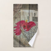 Rooster Rustic Chicken Coop Barboard Board Badhandtuch Set (Handtuch)