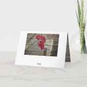 Rooster Rustic Chicken Coop Barboard Board Dankeskarte (Rückseite)