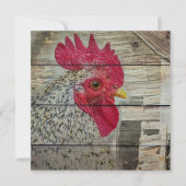 Rooster Rustic Chicken Coop Barboard Board Dankeskarte (Vorderseite)