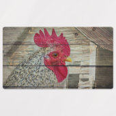 Rooster Rustic Chicken Coop Barboard Board Etiketten (Design 2)