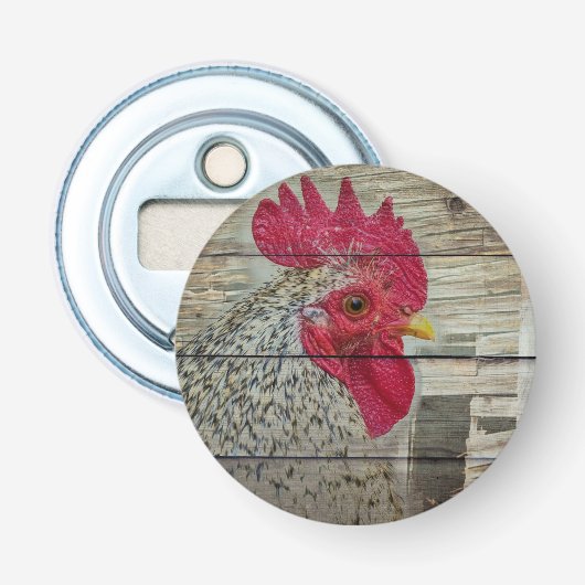 Rooster Rustic Chicken Coop Barboard Board Flaschenöffner (Vorderseite)