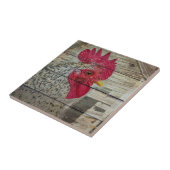 Rooster Rustic Chicken Coop Barboard Board Fliese (Seite)