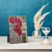 Rooster Rustic Chicken Coop Barboard Board Fotoplatte (Seite)