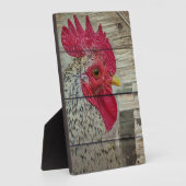 Rooster Rustic Chicken Coop Barboard Board Fotoplatte (Seite)