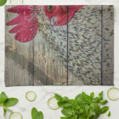 Rooster Rustic Chicken Coop Barboard Board Geschirrtuch (Gefaltet)