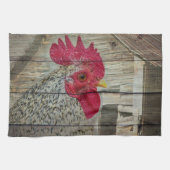 Rooster Rustic Chicken Coop Barboard Board Geschirrtuch (Horizontal)