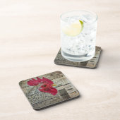 Rooster Rustic Chicken Coop Barboard Board Getränkeuntersetzer (Rechte Seite)