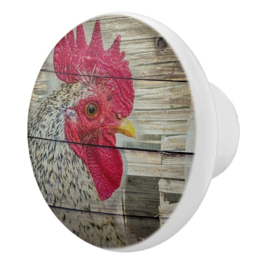 Rooster Rustic Chicken Coop Barboard Board Keramikknauf (Rechts)