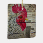 Rooster Rustic Chicken Coop Barboard Board Keramikornament (Rechts)