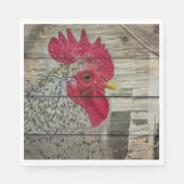 Rooster Rustic Chicken Coop Barboard Board Serviette (Vorderseite)