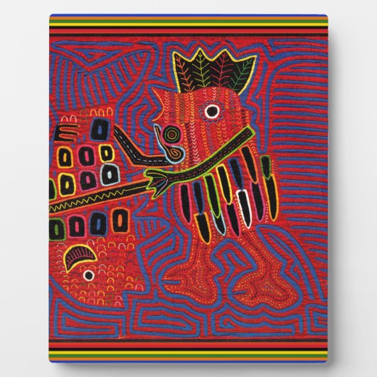 Rooster Scaling a Fish with a Machete Fotoplatte (Vorderseite)