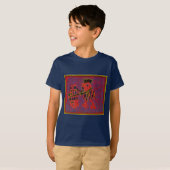 Rooster Scaling a Fish with a Machete T-Shirt (Vorne ganz)