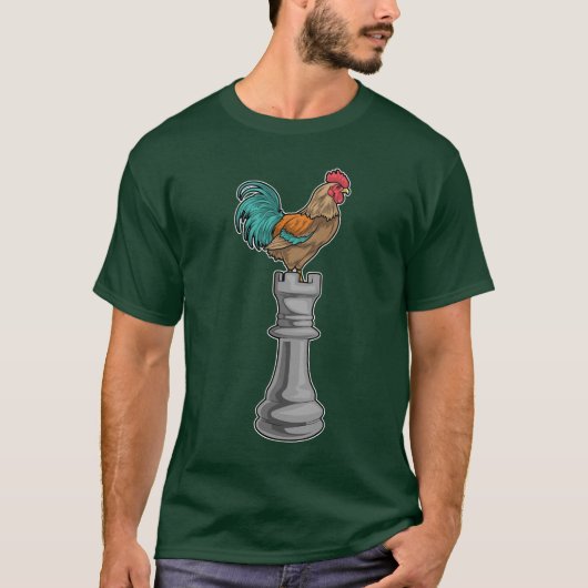 Rooster Schach Rook Schach T-Shirt (Vorderseite)