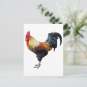 Rooster Schlicht Postkarte (Stehend Vorderseite)