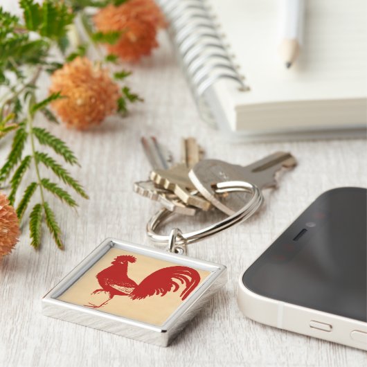 Rooster Schlüsselanhänger (Seite)
