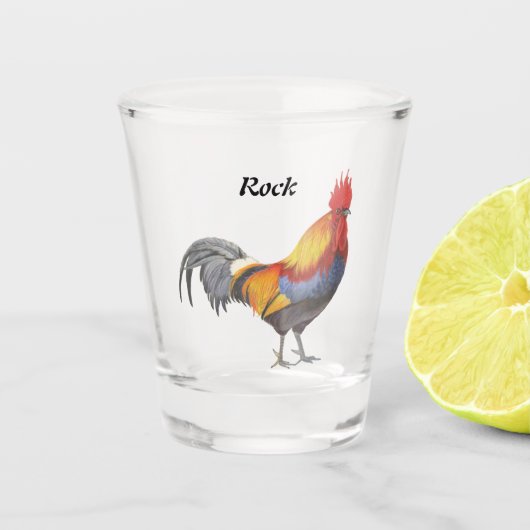 Rooster Schnapsglas (Vorderseite)