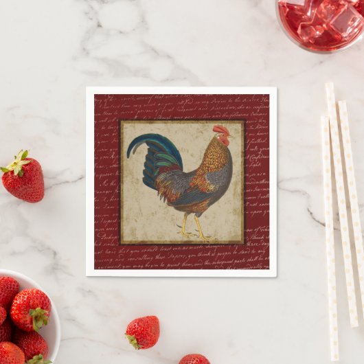 Rooster Serviette (Beispiel)