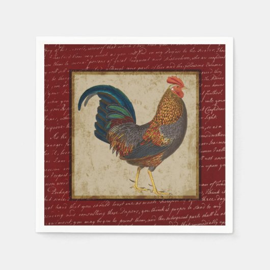 Rooster Serviette (Vorderseite)