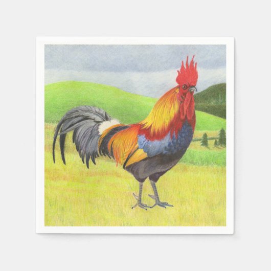 Rooster Serviette (Vorderseite)