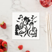 Rooster Serviette (Beispiel)