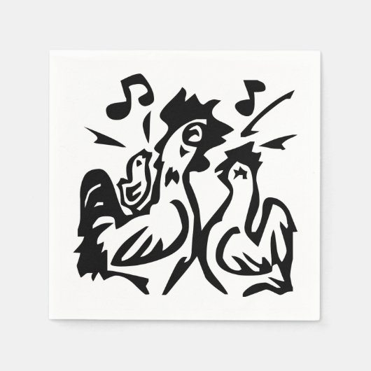 Rooster Serviette (Vorderseite)