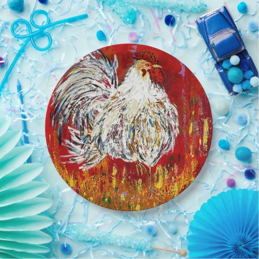 Rooster |Set für 9 Zoll-Teller-Hühnerpapier Pappteller (Party)