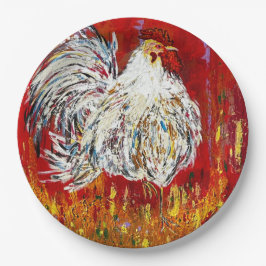 Rooster |Set für 9 Zoll-Teller-Hühnerpapier Pappteller