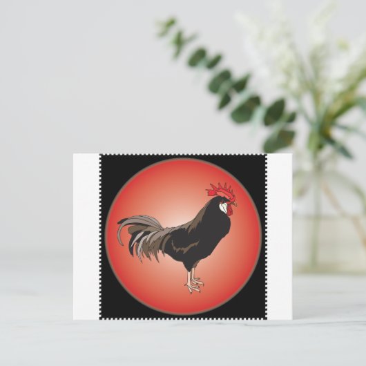 Rooster Showcase Postkarte (Stehend Vorderseite)