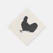 Rooster Silhouette Barnyard Party Paper Napkin Serviette (Ecke)