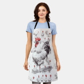 Rooster Sketches Schürze (Getragen)