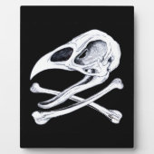 Rooster Skull und Crossbones Fotoplatte (Vorderseite)