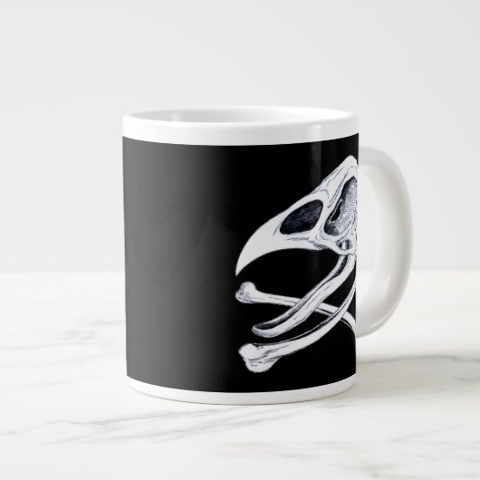 Rooster Skull und Crossbones Jumbo-Tasse (Vorderseite Rechts)