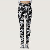 Rooster Skull und Crossbones Leggings (Vorderseite)