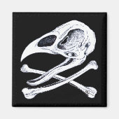 Rooster Skull und Crossbones Magnet (Vorne)