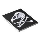Rooster Skull und Crossbones Notizblock (angewinkelt)