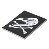 Rooster Skull und Crossbones Notizblock (Rotiert)