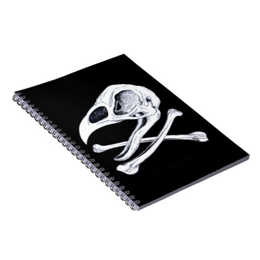 Rooster Skull und Crossbones Notizblock (Rechte Seite)